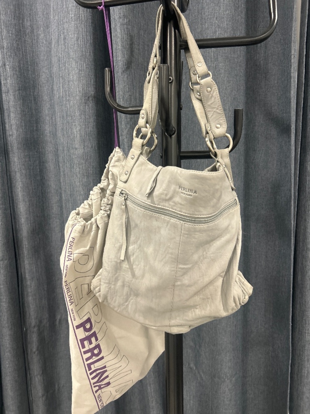 Vintage Leather Perlina New York Shoulder Bag